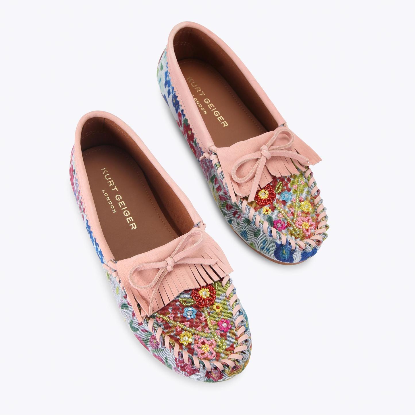 Kurt Geiger London Beaded Moccasin - Blue - view 3