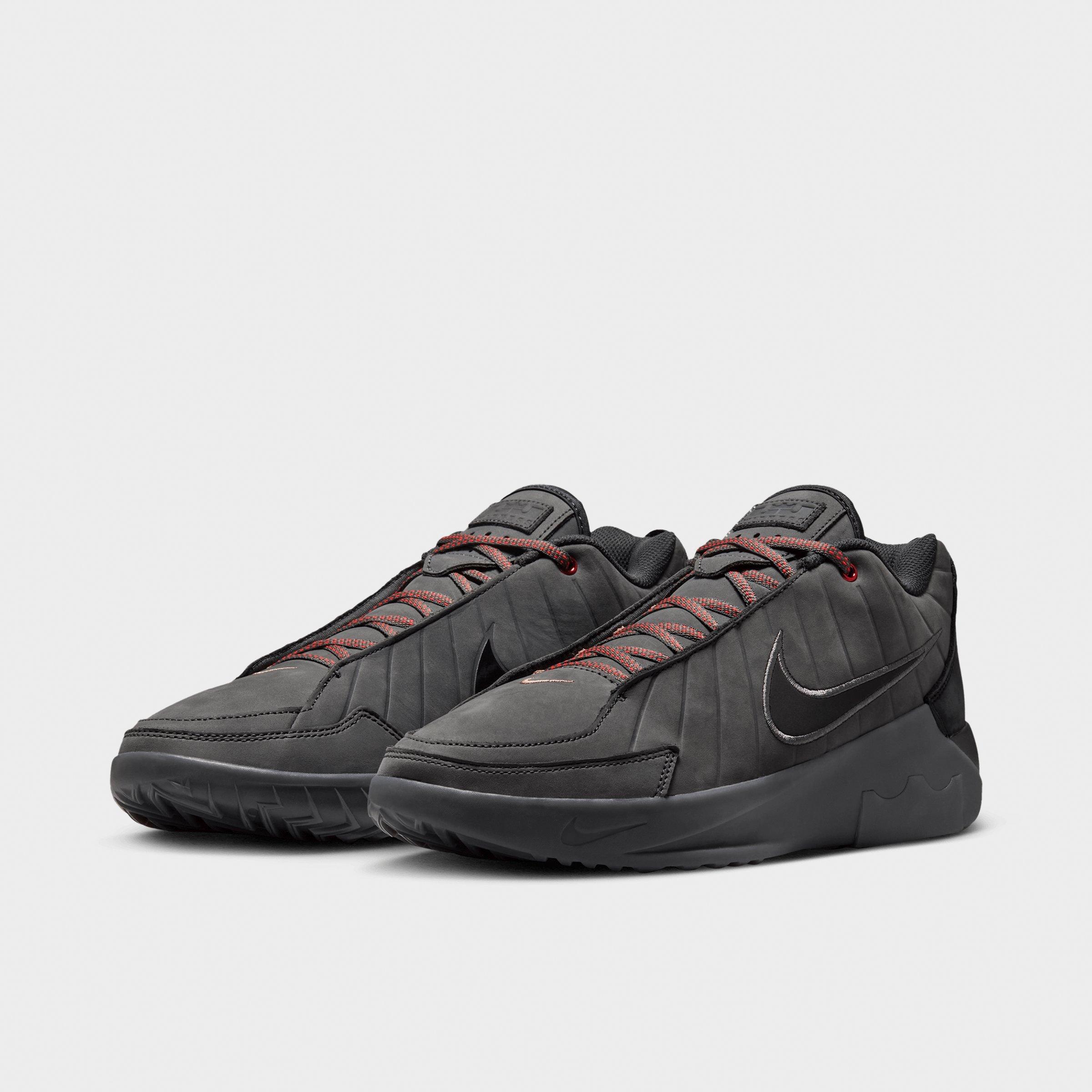 Men's Nithtke LeBron Witness 9 Basketball Shoes - Anthracite/Iron Grey/Desert Dust/Black - Both shoes facing left