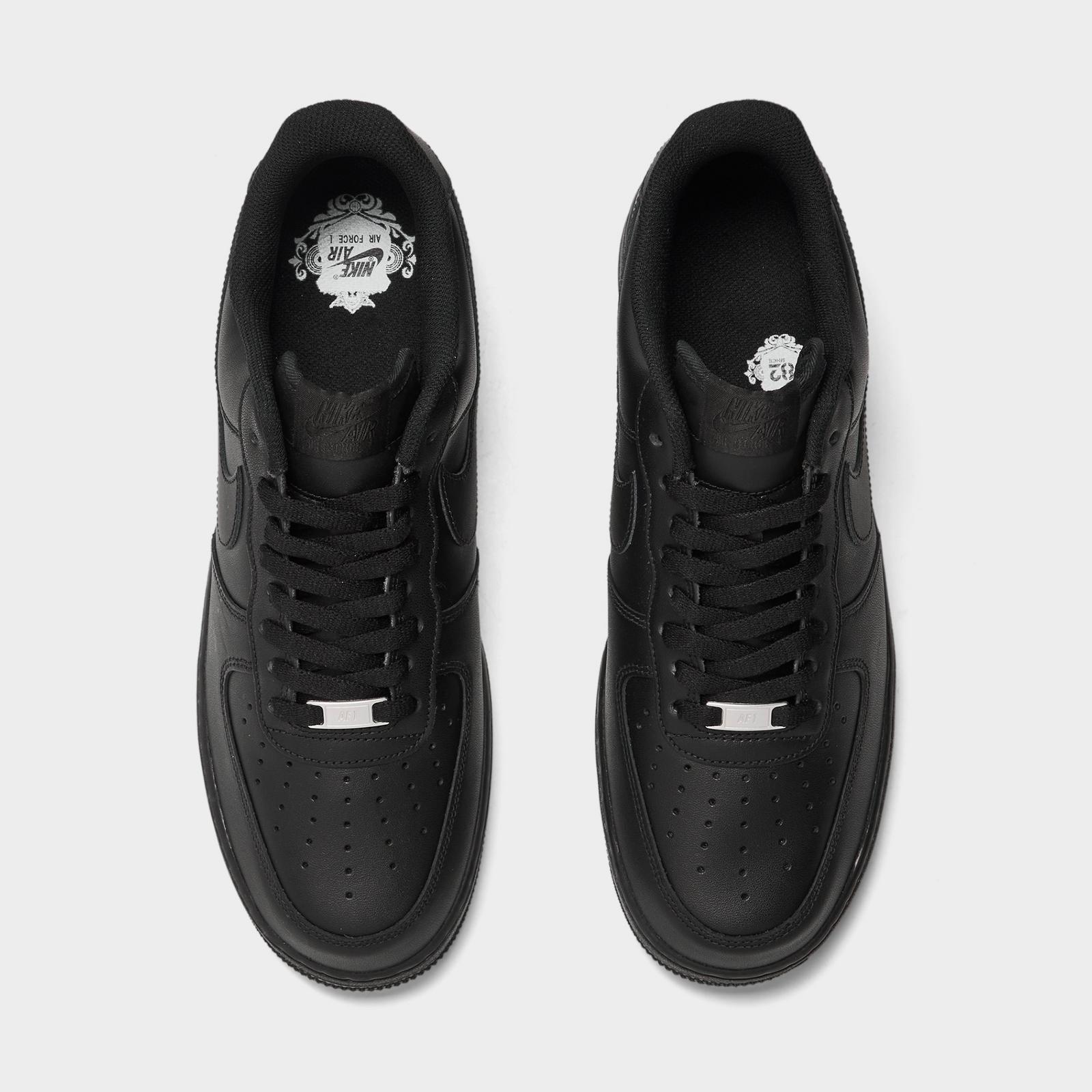 Men's Nike Air Force 1 '07 Low Casual Shoes - Black/Black