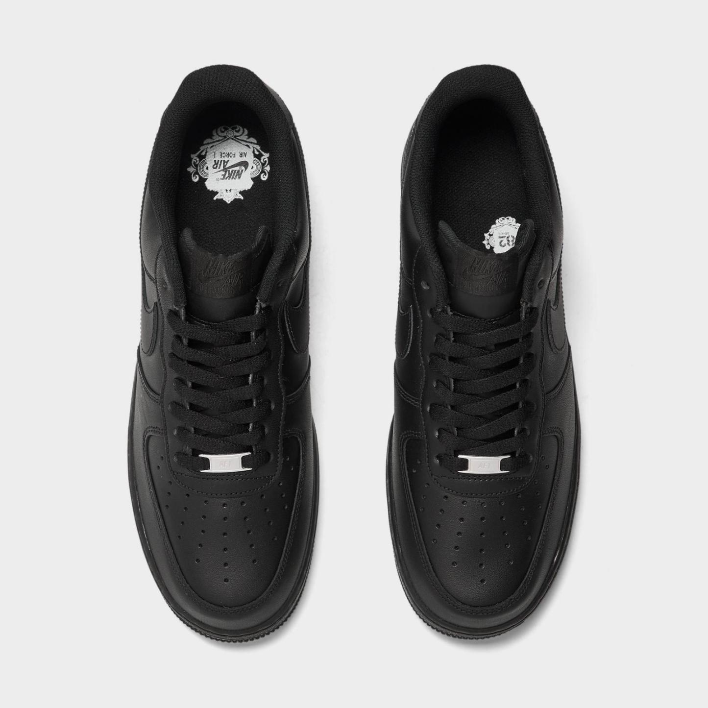 Men's Nike Air Force 1 '07 Low Casual Shoes - Black/Black
