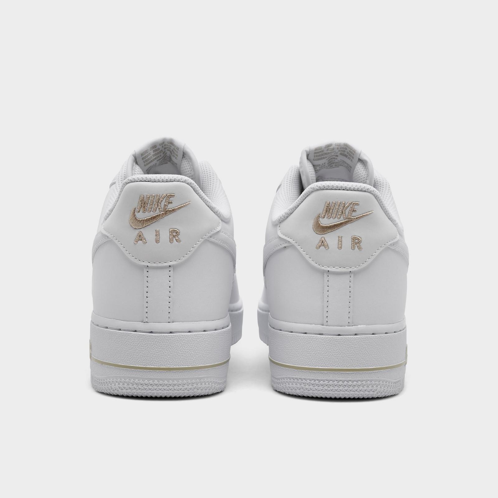 Men's Nike Air Force 1 '07 LV8 Casual Shoes - White/Metallic Silver/Desert Khaki