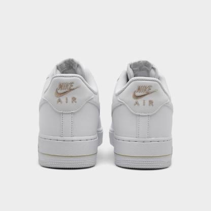 Men's Nike Air Force 1 '07 LV8 Casual Shoes - White/Metallic Silver/Desert Khaki