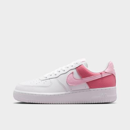 Women's Nithtke Air Force 1 Low SE Casual Shoes - White/Peony/Pink Foam - Left shoe facing left. Outside of the shoe.