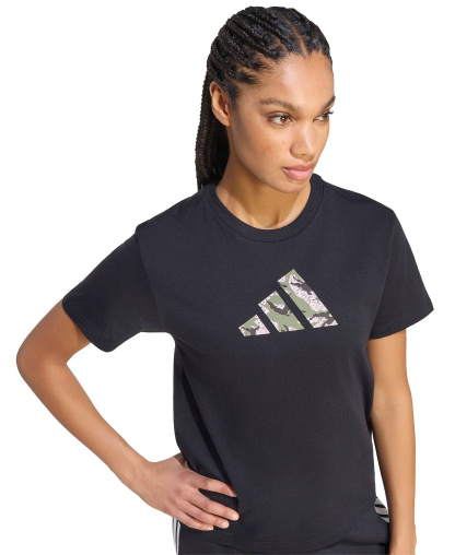 adidas Women's Camo T Camo-Print T-Shirt - Black