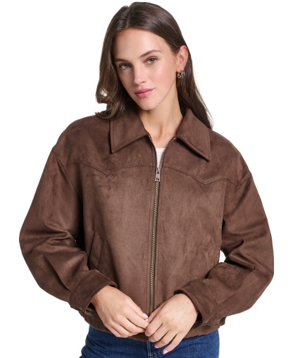 Levi's Women's Western Yoke Bubble Hem Jacket - Maple