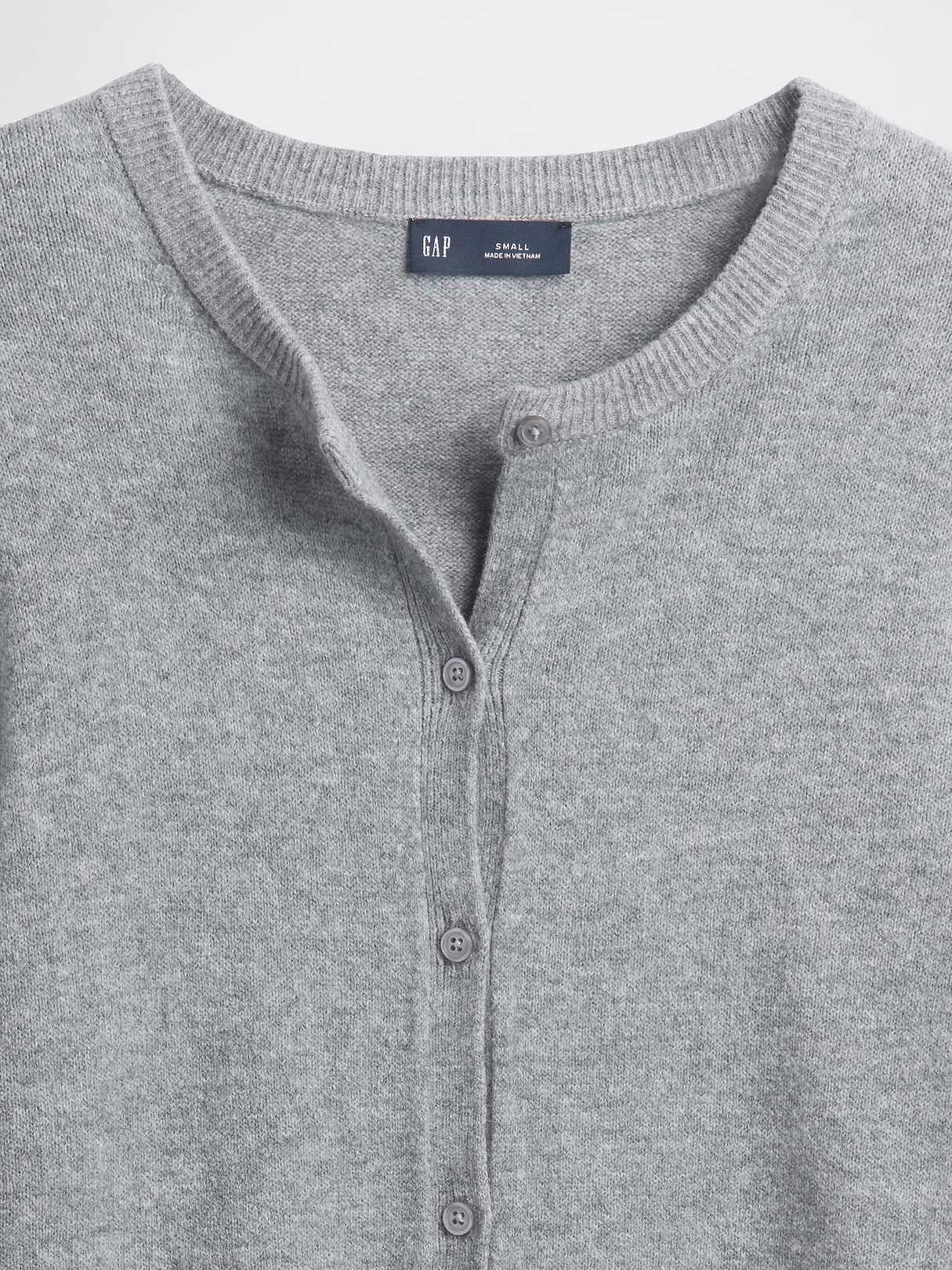 CashSoft Crop Cardigan - Light heather grey