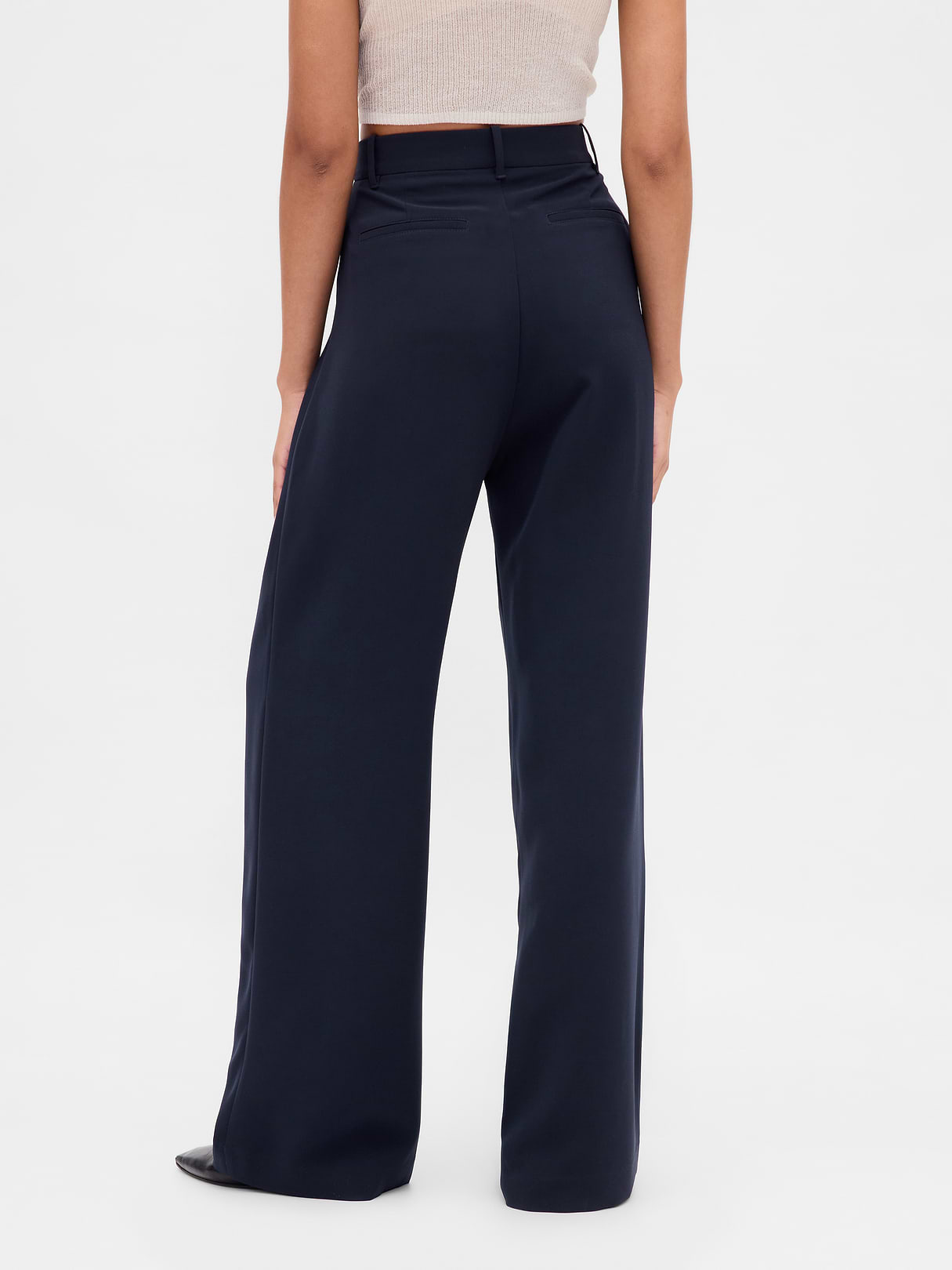 365 High Rise Pleated Trousers - New classic navy blue