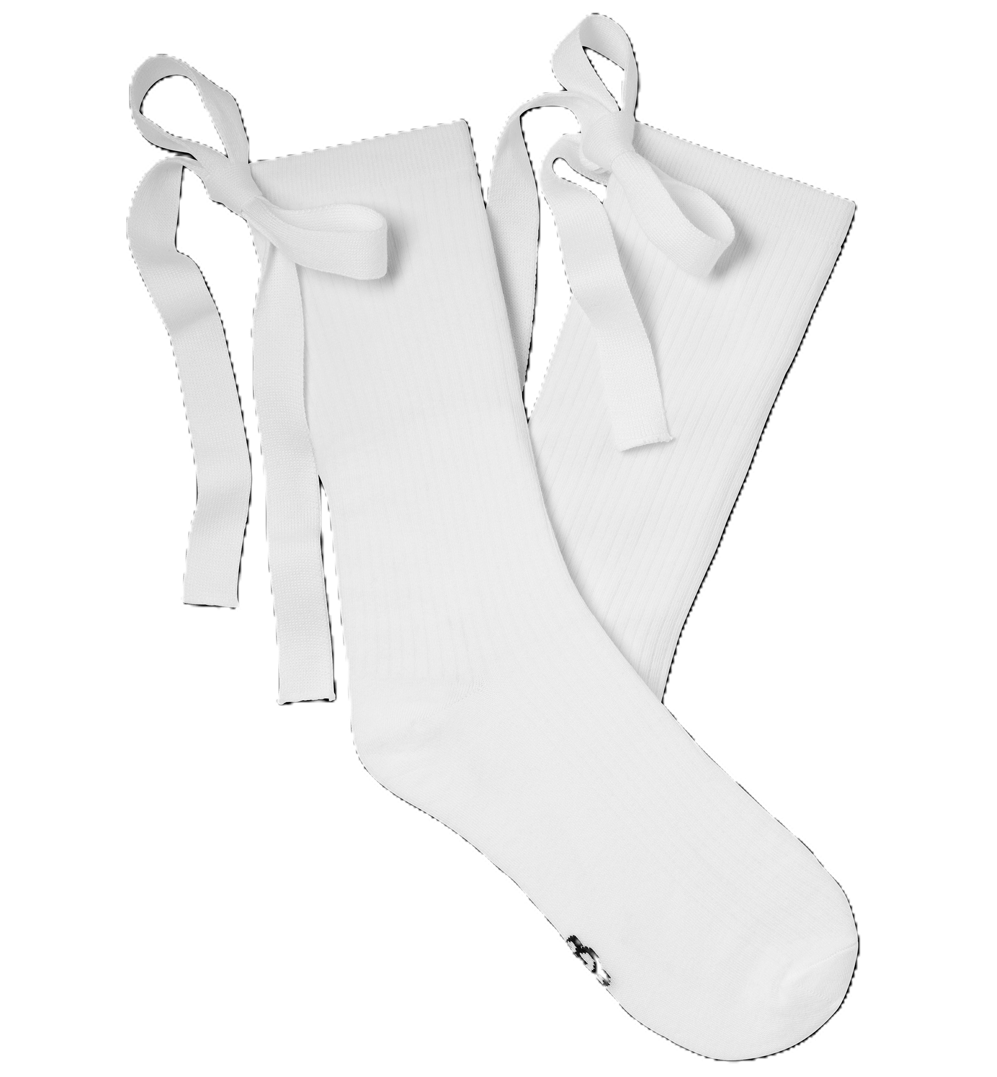 UGG Women's Serenella Novelty Bow Ribbed Crew Socks - White