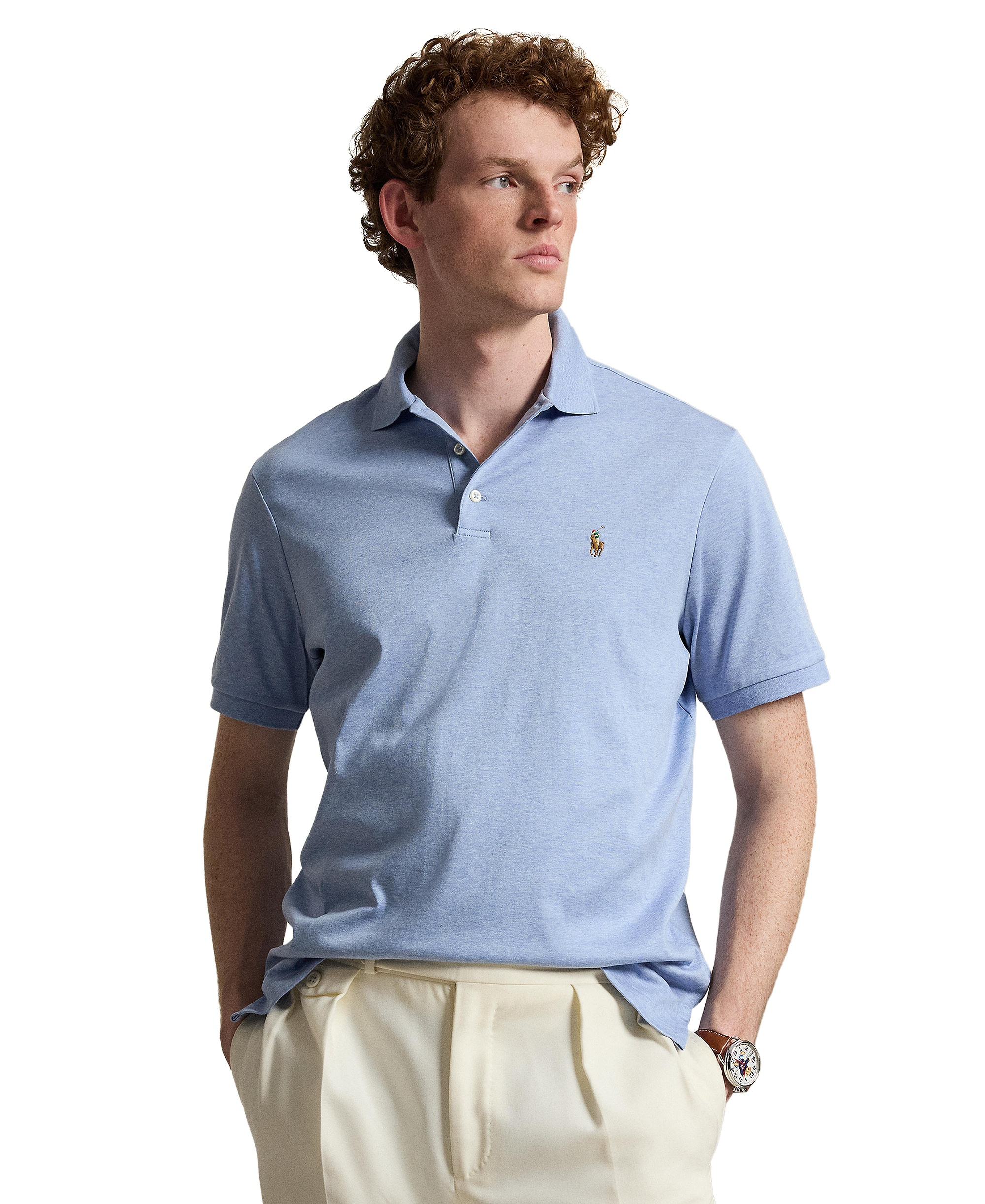 Polo Ralph Lauren Men's Classic-Fit Soft Cotton Polo Shirt - Isle Heather