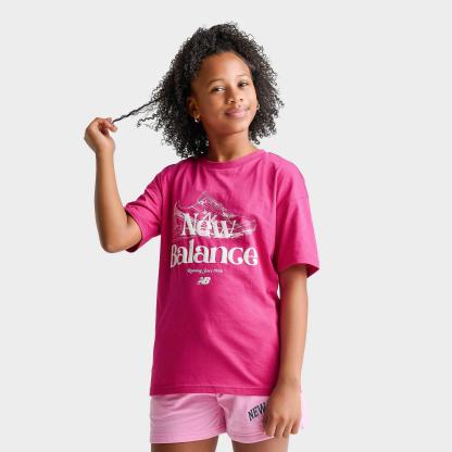 Girls' Big Kids' New Balance 740 Oversized T-Shirt - Carnival Pink - view 1