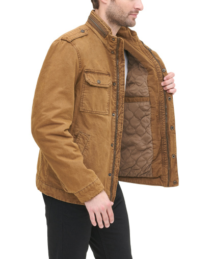 Levi's Men's Cotton Zip-Front Jacket - Worker Brown