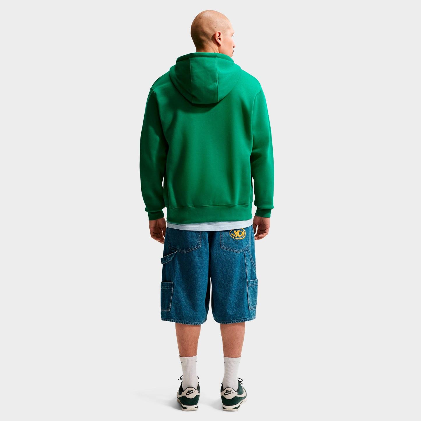 Men's Nithtke Club Fleece Embroidered Premium Full-Zip Hoodie - Part 1 - Malachite/Malachite/White