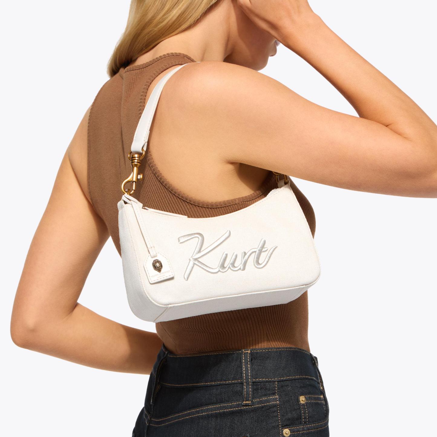 Kurt Geiger London Small Kurt Hobo Cross Body Bag - White - view 7