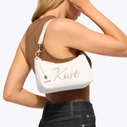 Kurt Geiger London Small Kurt Hobo Cross Body Bag - White - view 7