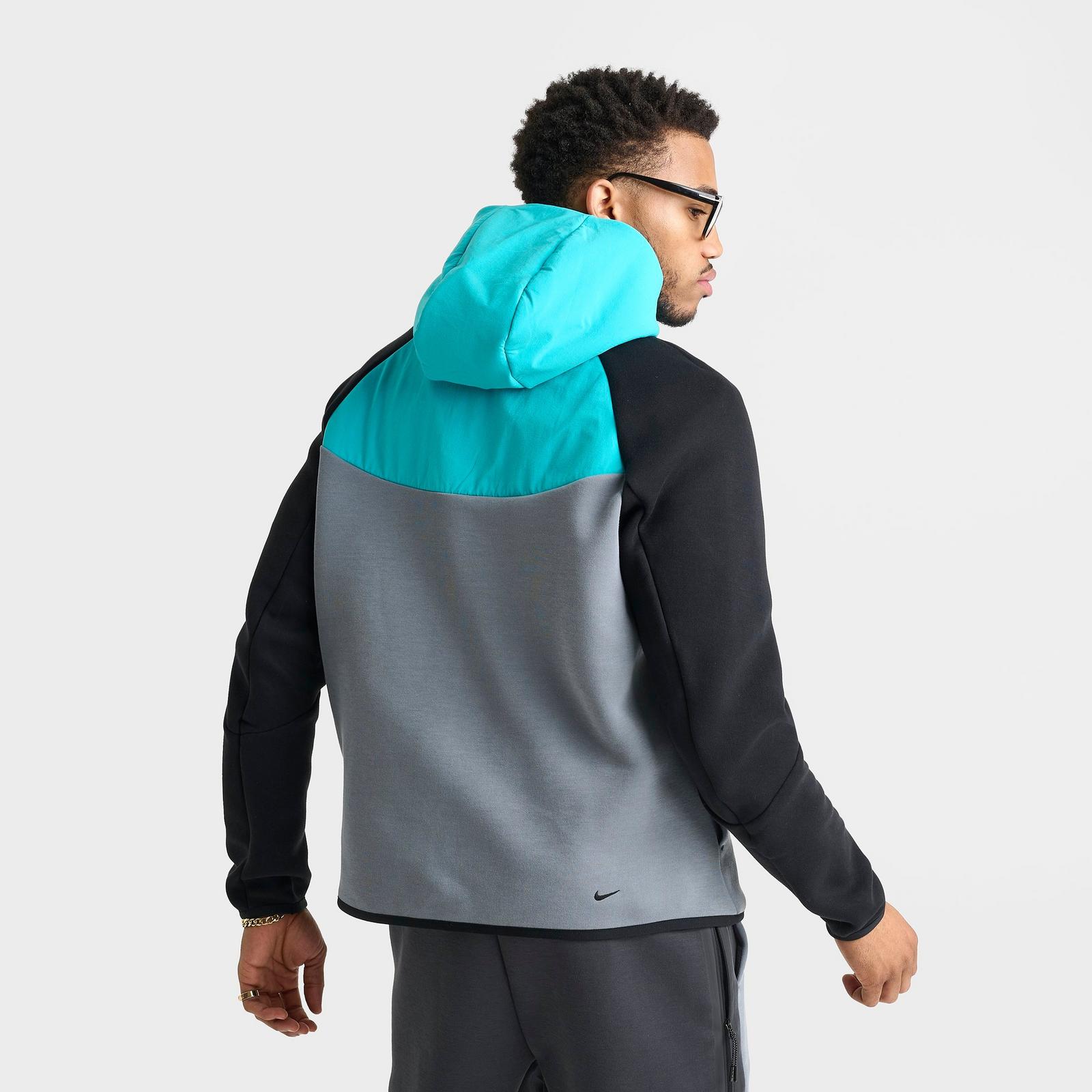 Men's Nike Tech Fleece Windrunner Full-Zip Jacket - Cool Grey/Dusty Cactus/Black/Black
