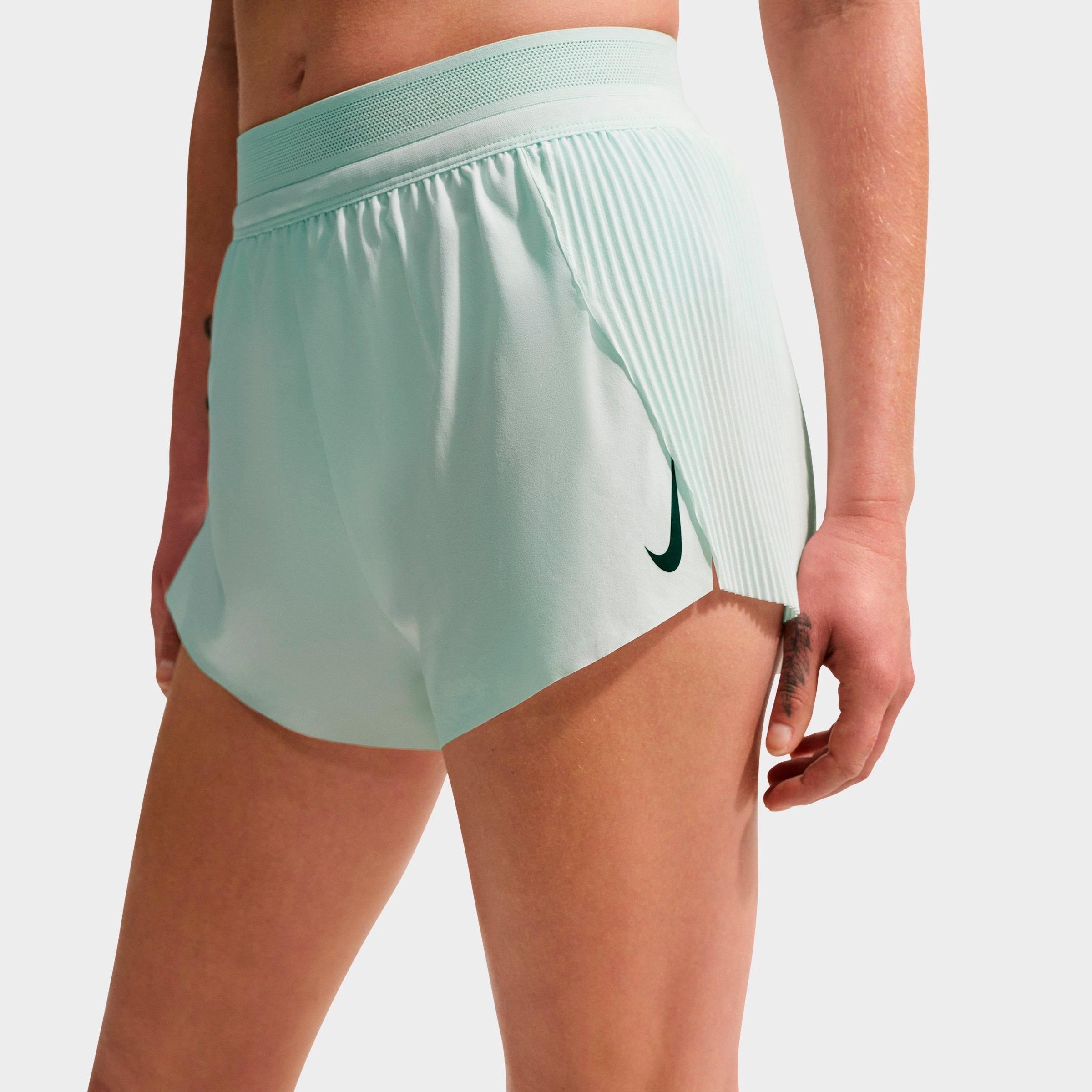 Women's Nithtke AeroSwift Dri-FIT ADV Mid-Rise 3 Inch Brief-Lined Shorts - Barely Green/Black