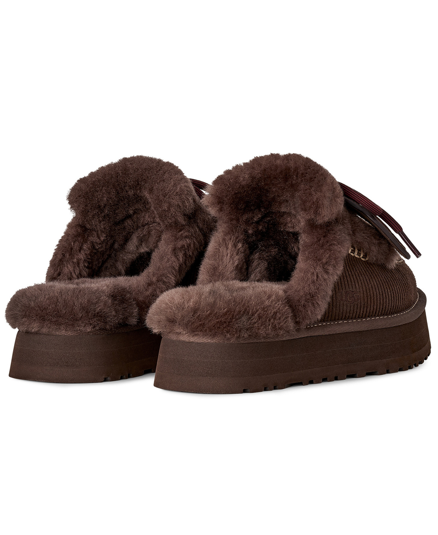 UGG® Women's Disquette Heritage Lace-Up Clog Slippers - Burnt Cedar