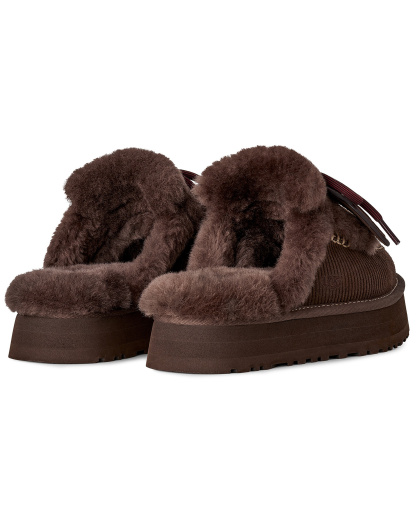 UGG® Women's Disquette Heritage Lace-Up Clog Slippers - Burnt Cedar