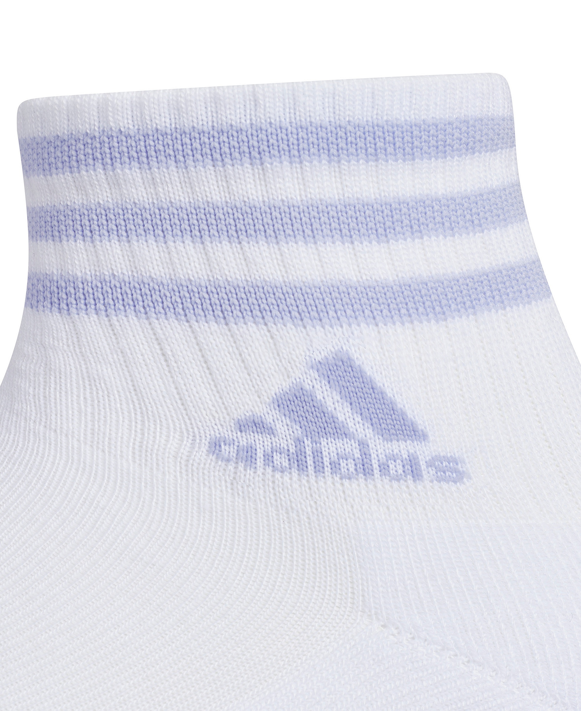 adidas Women's Cushioned 3-Stripe 4.0 High Quarter Socks, 3-Pack - White/clear Onix Grey/violet Tone Purple
