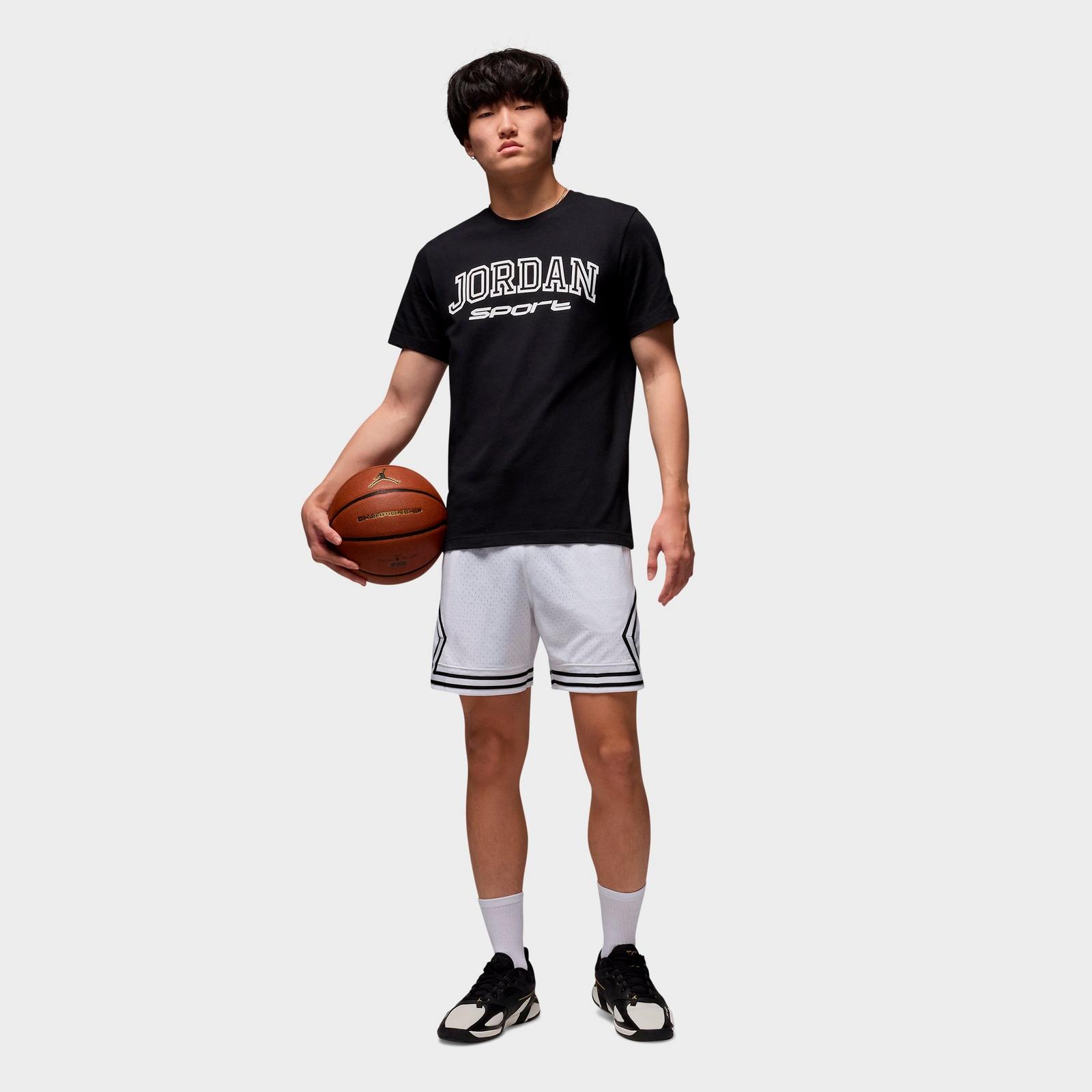 Men's Jordan Sport Dri-FIT Mesh Diamond Shorts - White/True Blue/True Blue - view 2