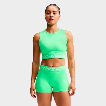 Women's Nithtke Pro Dri-FIT Crop Tank - Illusion Green/White