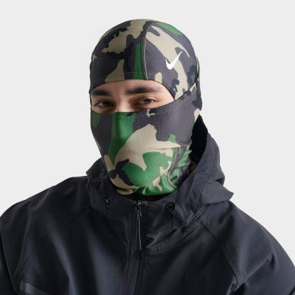 Nike Pro Hyperwarm Balaclava Hood - Medium Olive/White