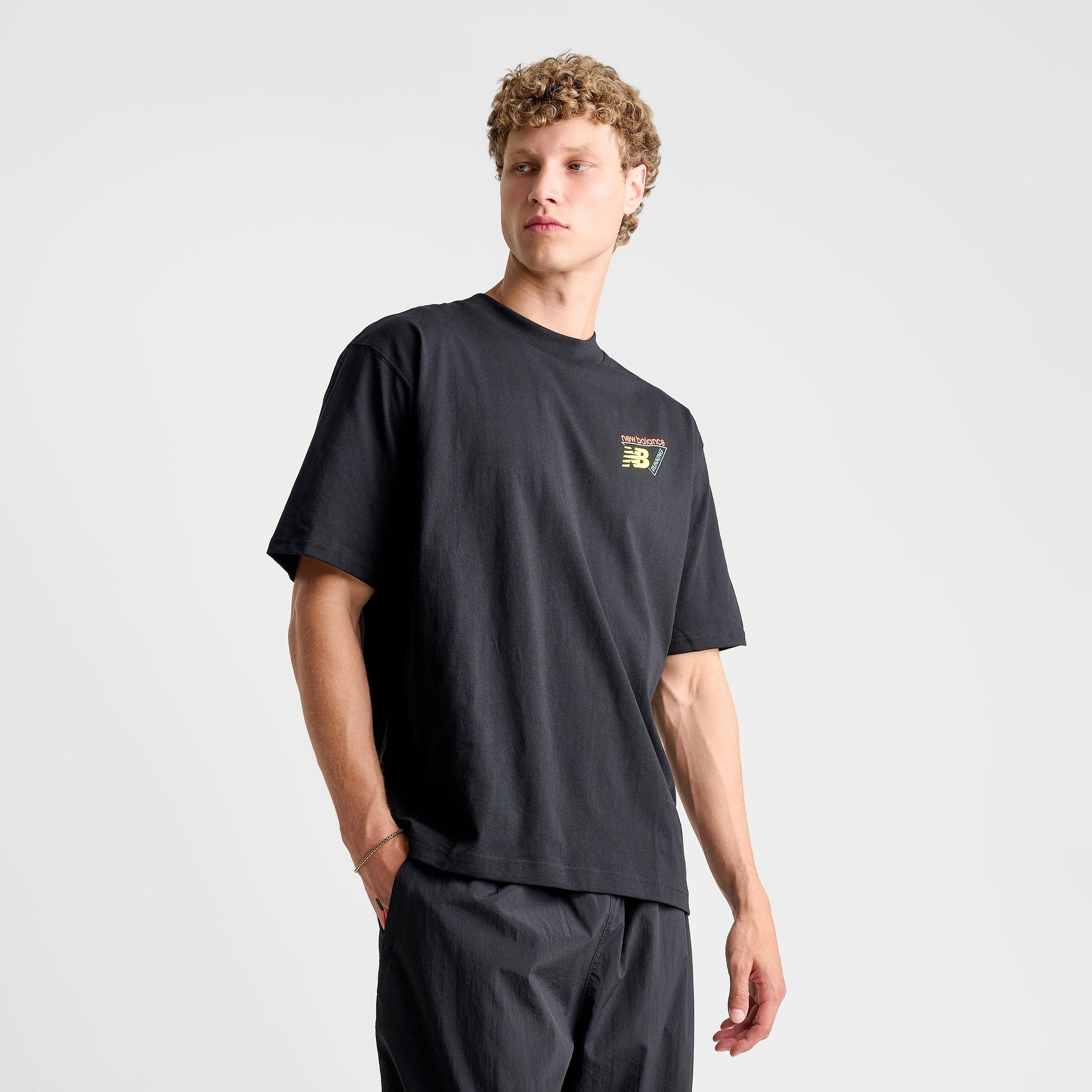 Men's New Balance Classic Tri-Logo Heat Map T-Shirt - Black - view 4