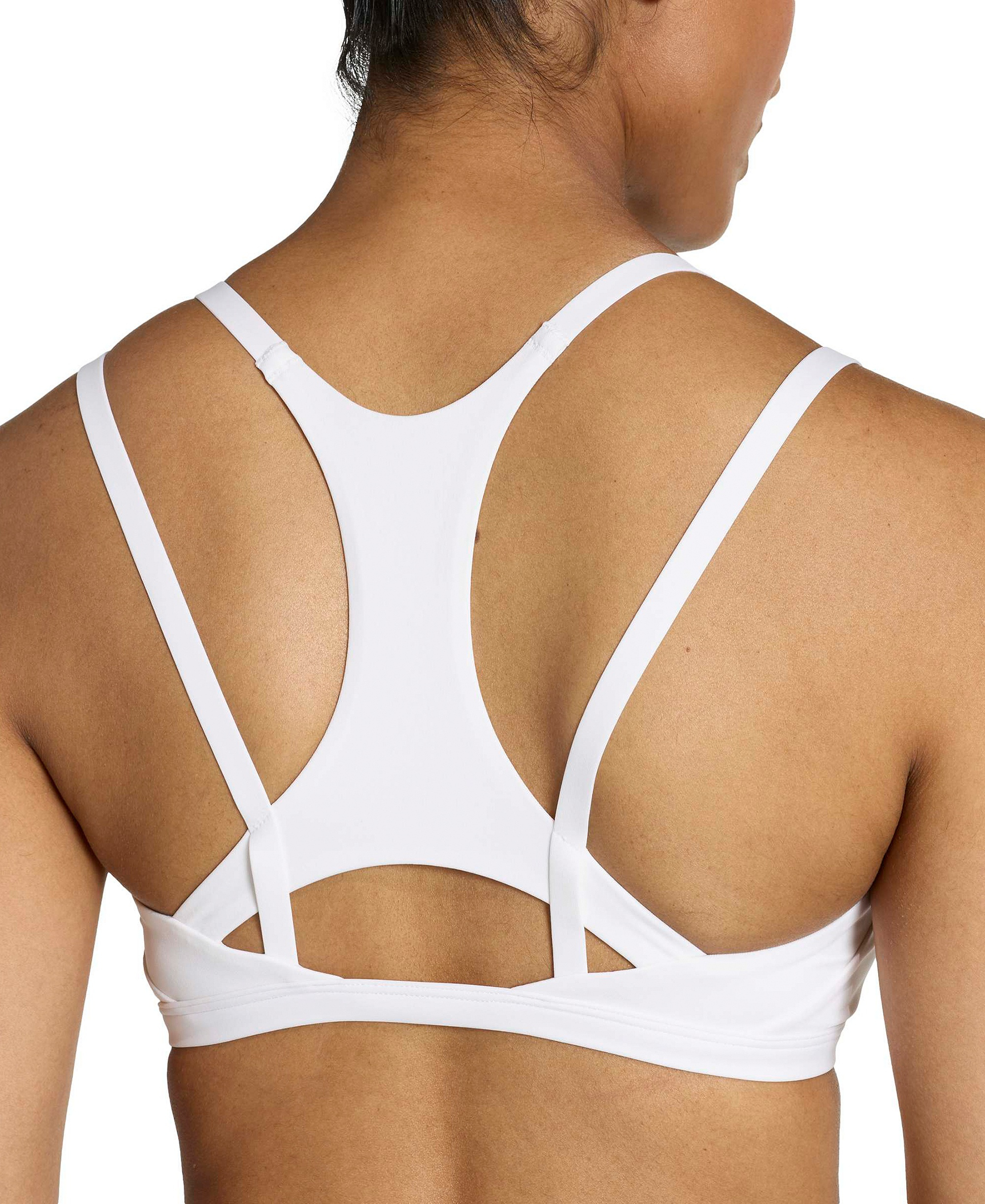 adidas Women's Optime Workout Strappy Light Support Training Bra - White