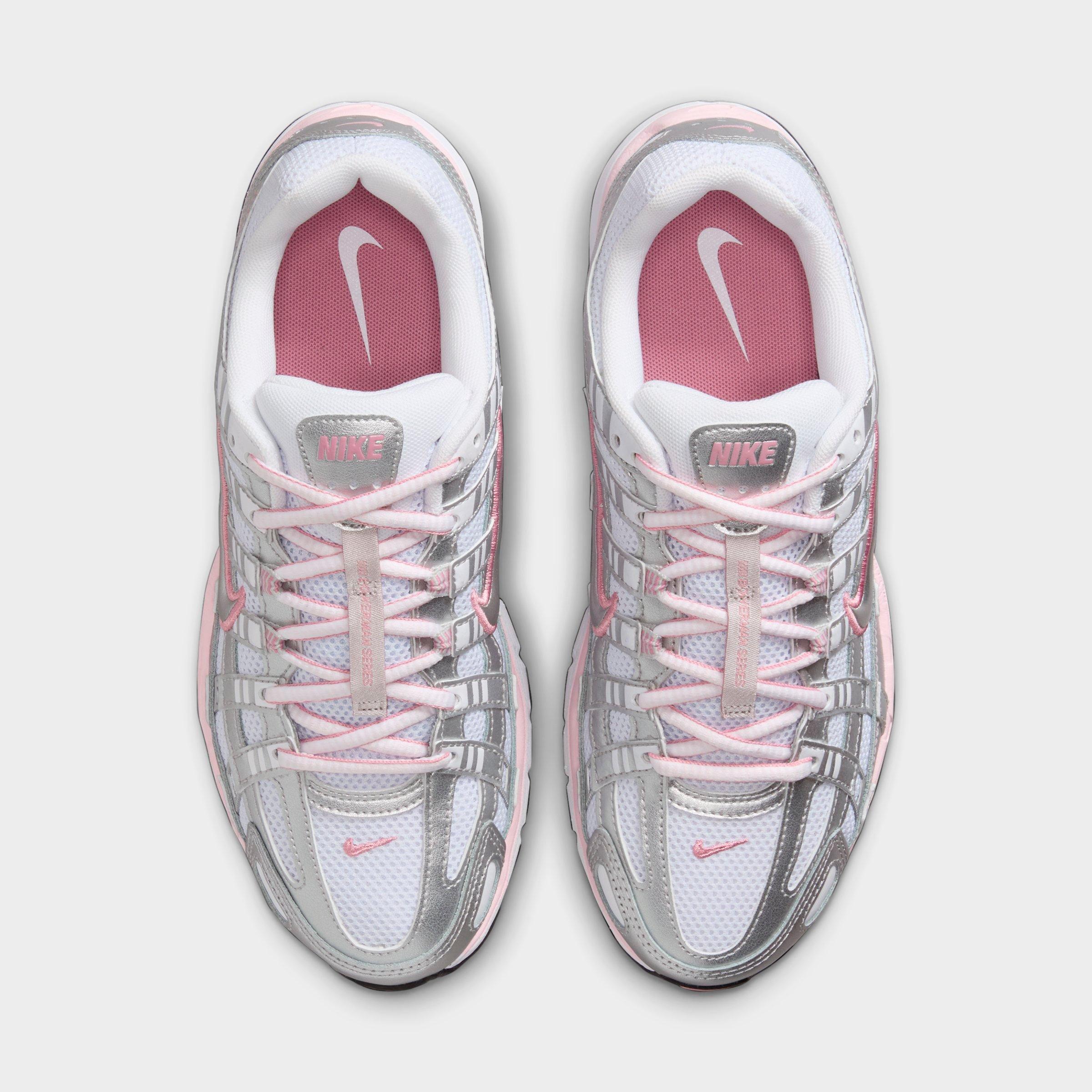 Women's Nithtke P-6000 Casual Shoes - Part 1 - White/Metallic Silver/Elemental Pink/Black - Top view