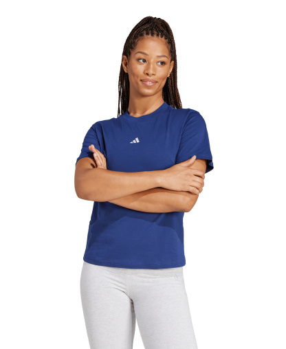 adidas Women's Short-Sleeve Cotton Crewneck Logo T-Shirt - Blue