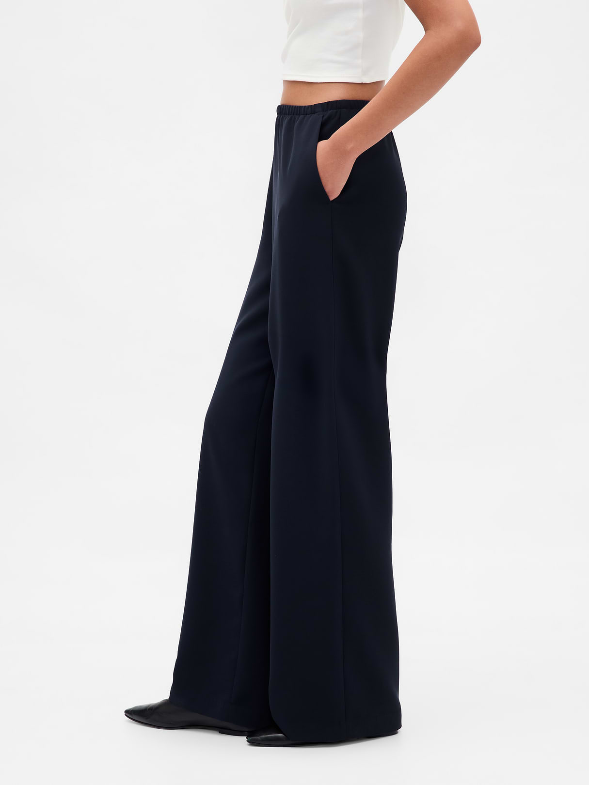 Easy Wide-Leg Pants - New classic navy blue
