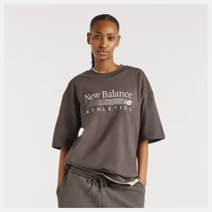 New Balance Trackside Oversized T-Shirt, WT6297MKBLK