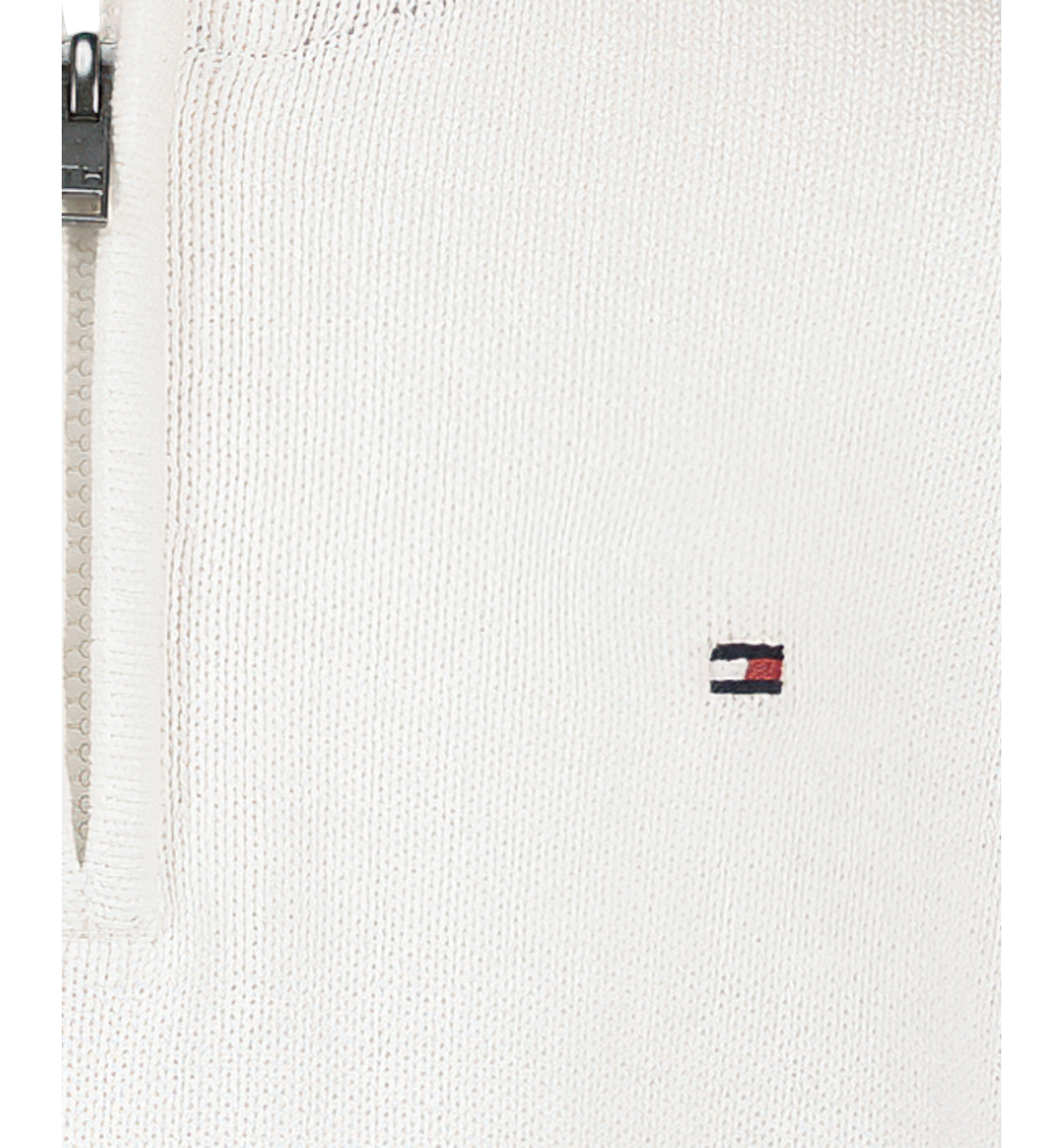 Tommy Hilfiger Boys' 8-20 Zipneck Cotton Quarter-Zip Sweater - Ecru