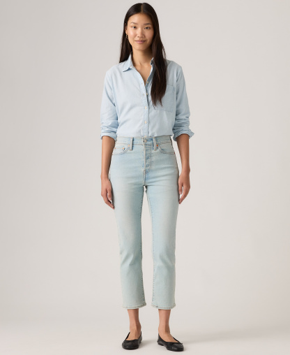 Levi's Women's Wedgie Straight-Leg High-Rise Cropped Jeans - Work Toget