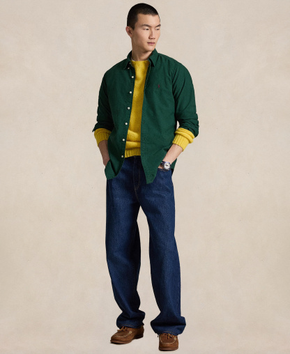 Polo Ralph Lauren Men's Garment-Dyed Oxford Shirt - Moss Agate