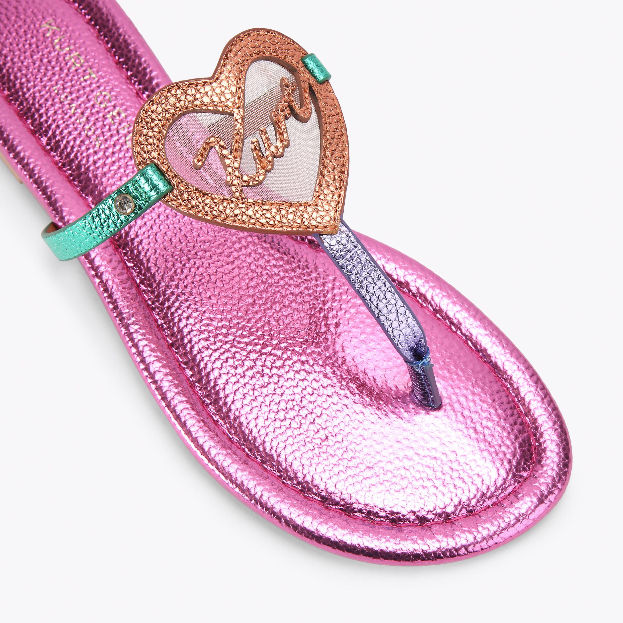 Kurt Geiger London Kurt Heart T-bar Sandal - Multi Colored - view 5