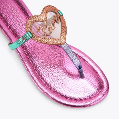 Kurt Geiger London Kurt Heart T-bar Sandal - Multi Colored - view 5