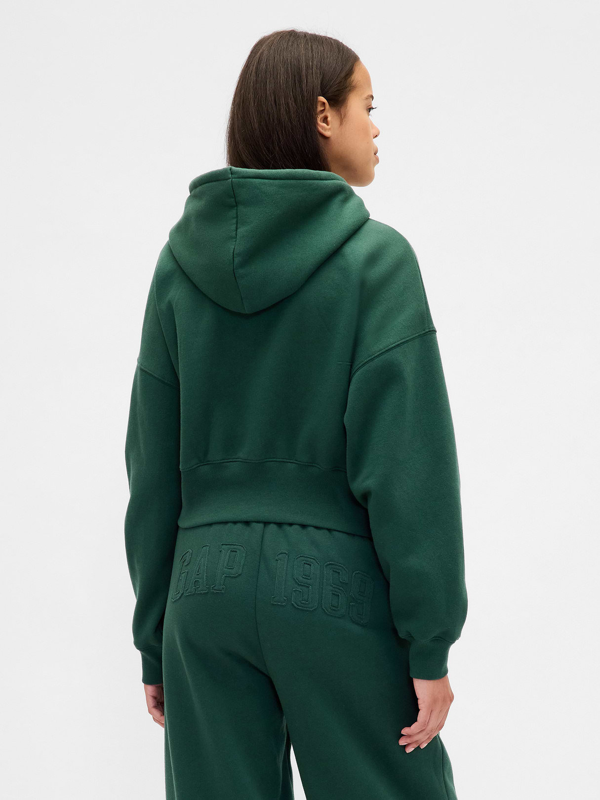 VintageSoft Wedge Zip Hoodie - Deep hunter green