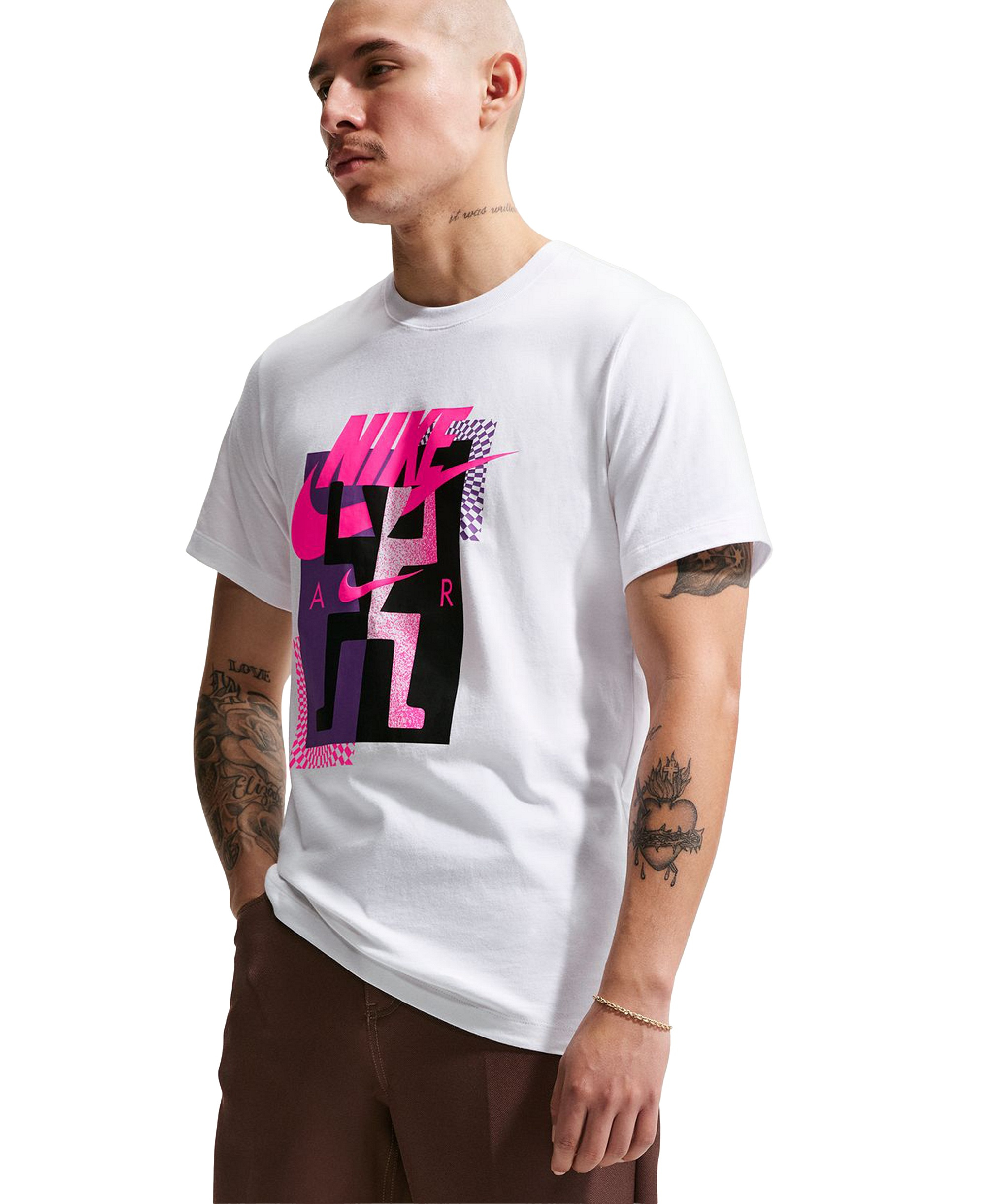 Nike Men's Futura Festival Graphic Cotton T-Shirt - White