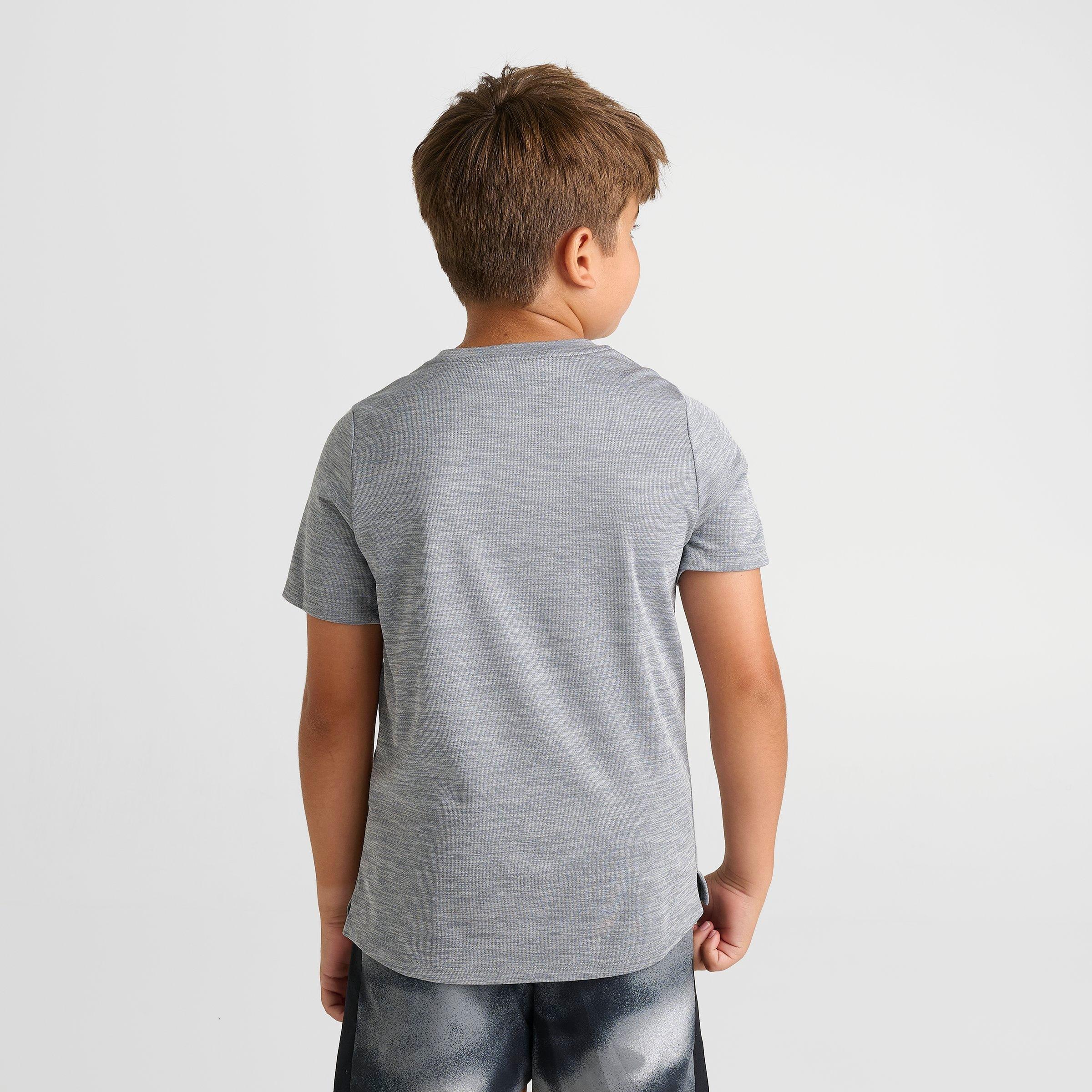 Big Kids' Nithtke Miler Dri-FIT T-Shirt - Smoke Grey/Heather