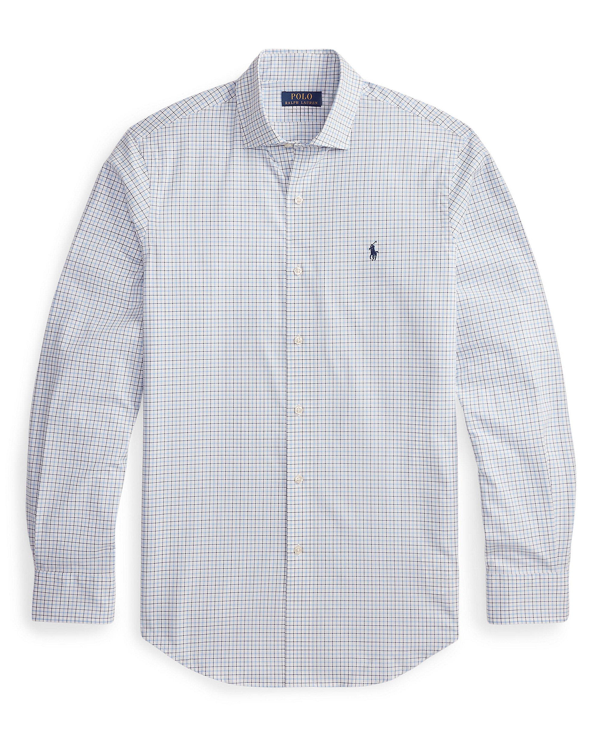 Polo Ralph Lauren Men's Slim-Fit Stretch Shirt - White Blue Multi