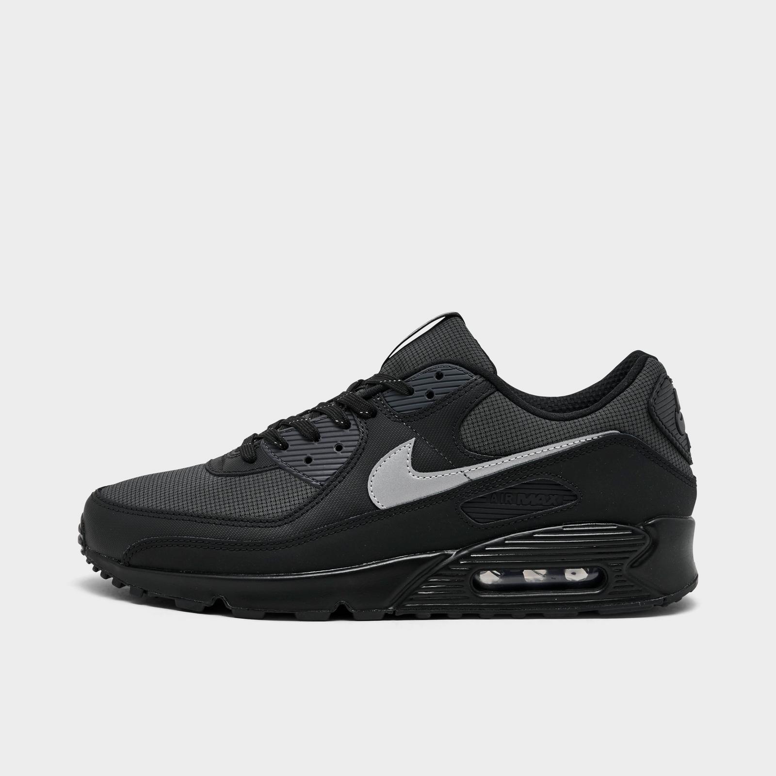 Men's Nike Air Max 90 Casual Shoes - Black/Reflective Silver/Anthracite (IQ0291-010)