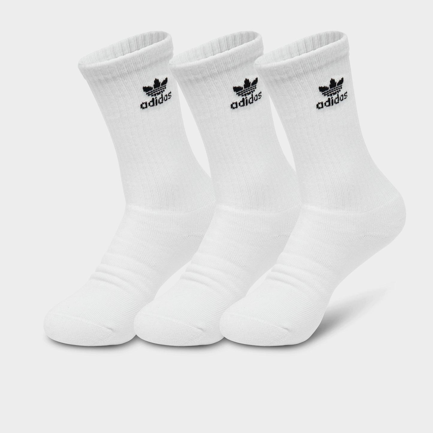 Women's adidas Originals Trefoil Cushion Crew Socks (6-Pack) - White