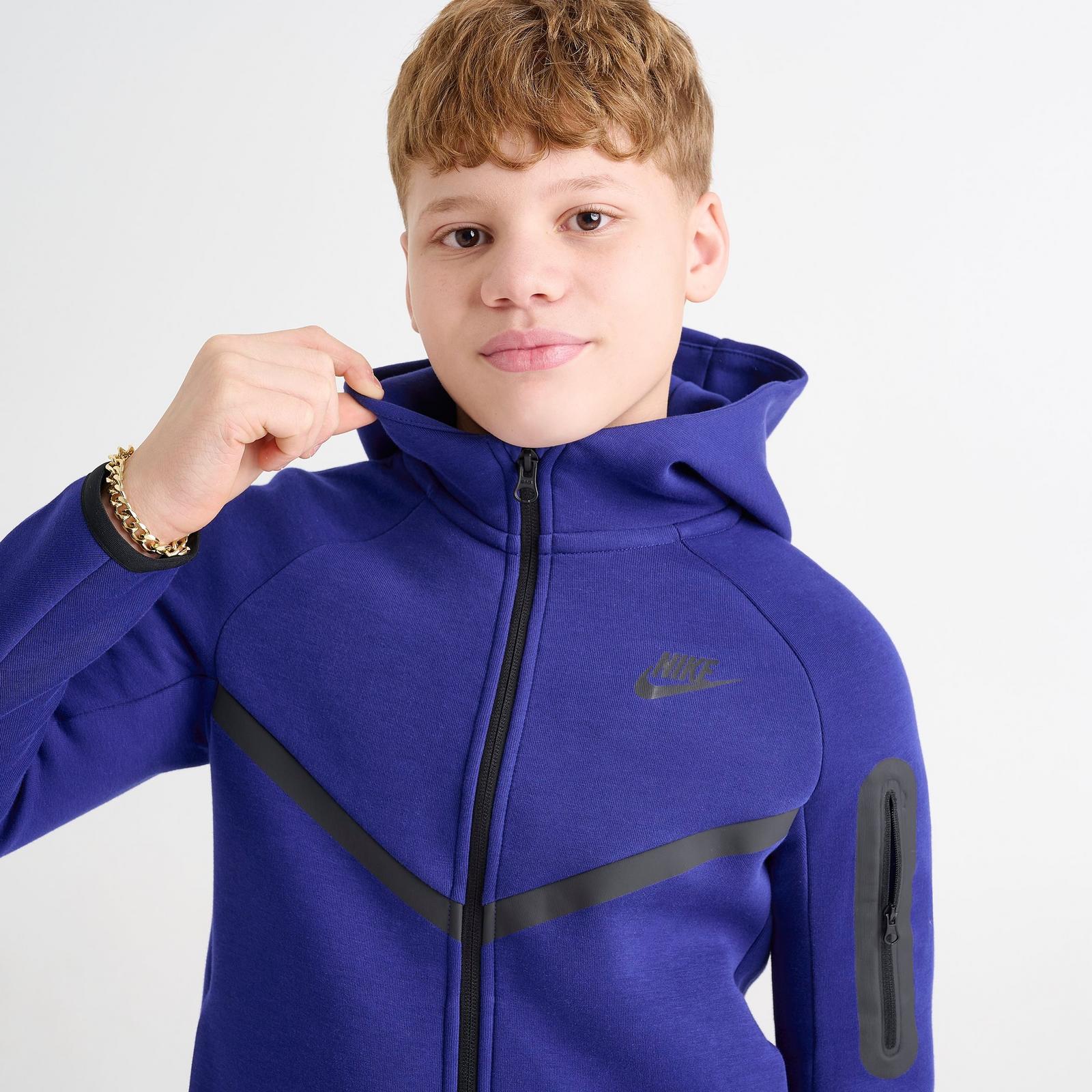 Boys' Big Kids' Nike Sportswear Tech Fleece Full-Zip Hoodie - Royal Blue