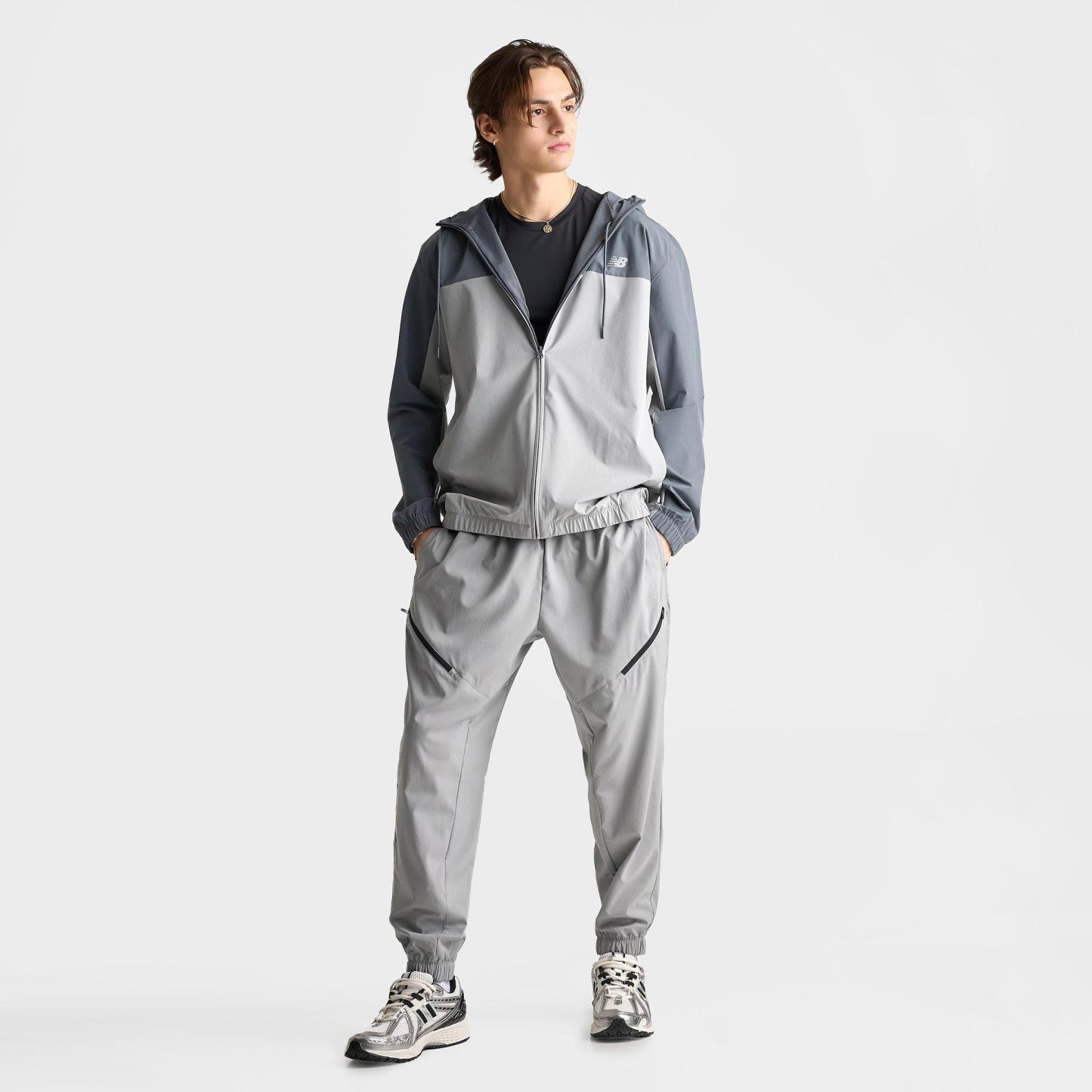 Men's New Balance Woven Zip Pocket Jogger Pants - Grey Matter - view 2