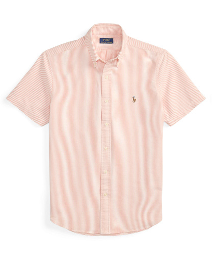 Polo Ralph Lauren Men's Classic-Fit Short-Sleeve Oxford Shirt - Kona Orange/White