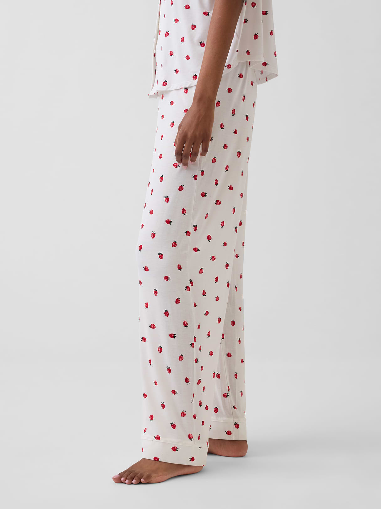 SoftMade Modal PJ Pants - Red strawberry print