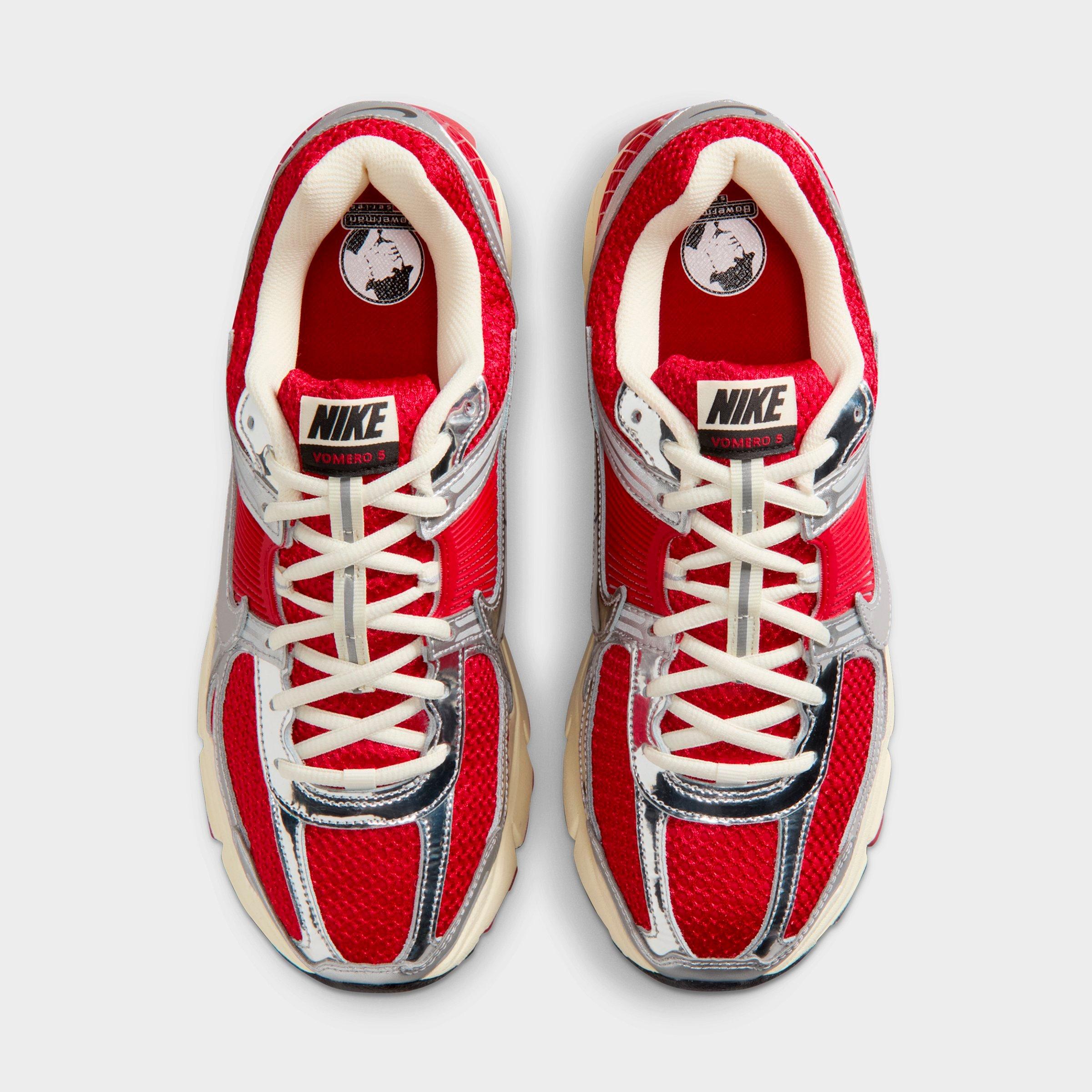 Men's Nithtke Zoom Vomero 5 Casual Shoes - Part 1 - Gym Red/Metallic Silver/Coconut Milk/Chrome - Top view