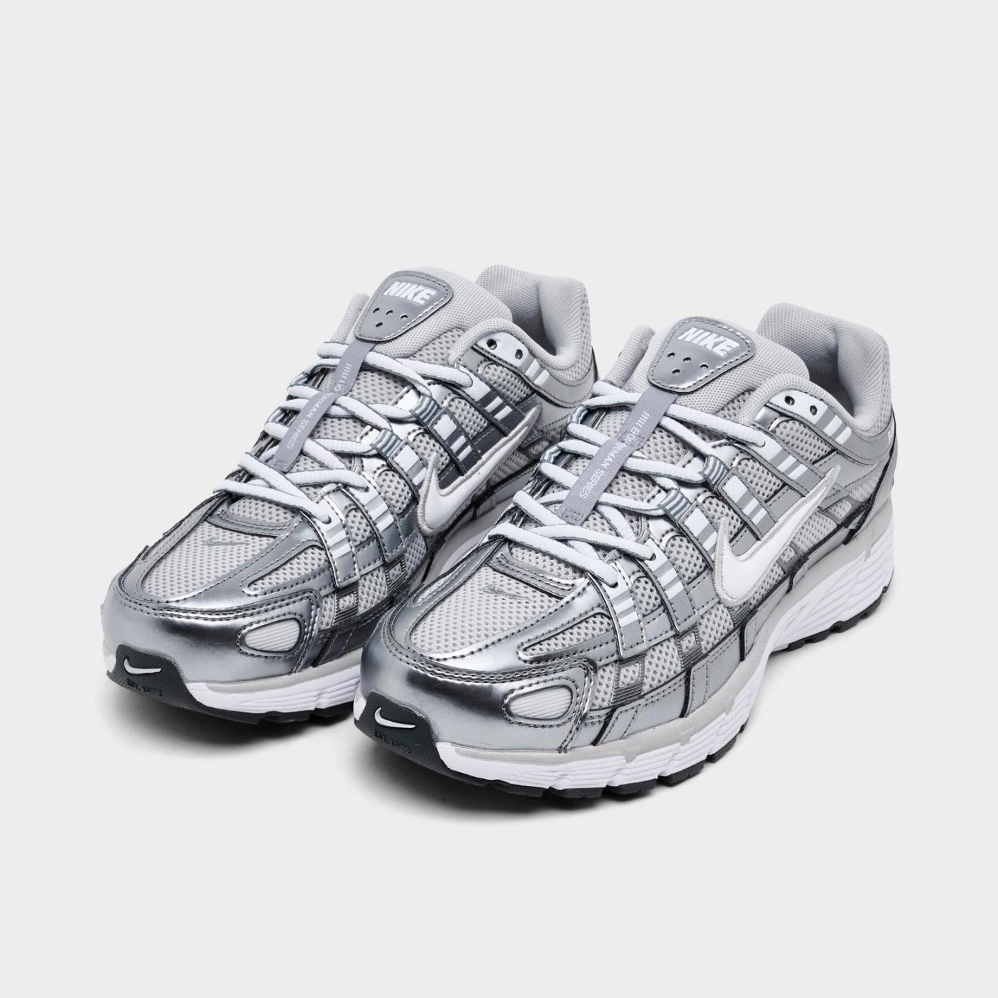 Women's Nike P-6000 Casual Shoes - Grey Fog/Metallic Cool Grey/Cool Grey/White