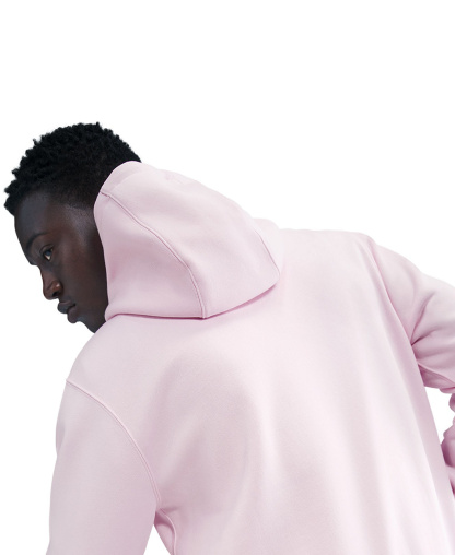 Nike Men's Club Pullover Fleece Hoodie Logo - Pink Foam/White